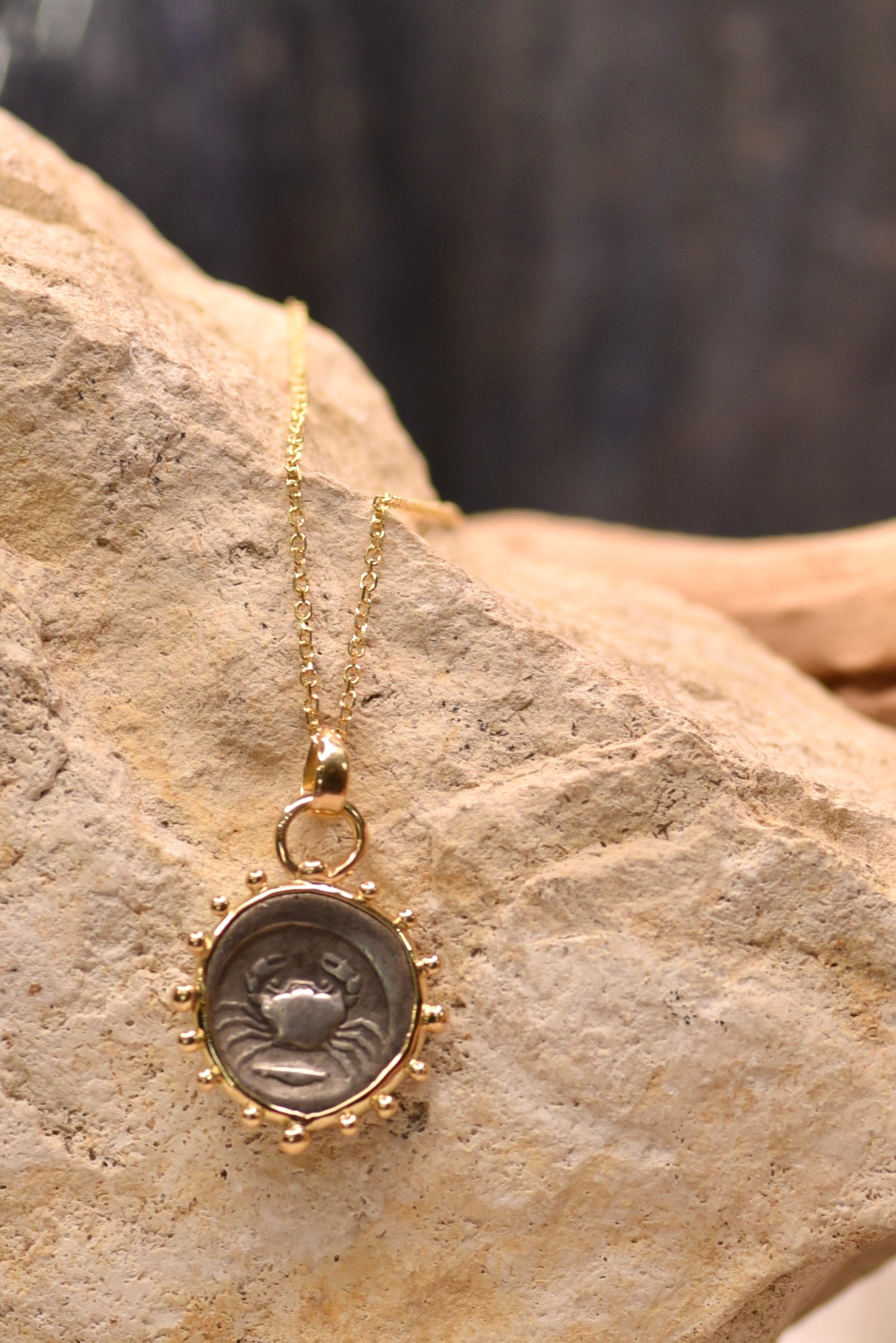 Ancient Sicilian Crab Pendant