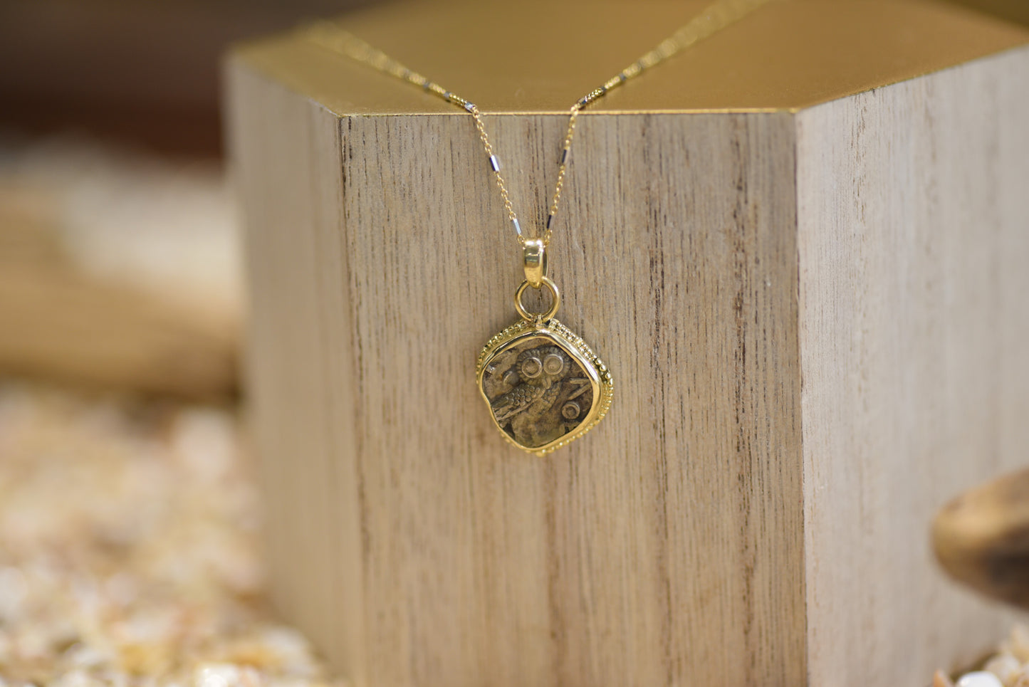 Athenian Owl Ancient Coin Pendant